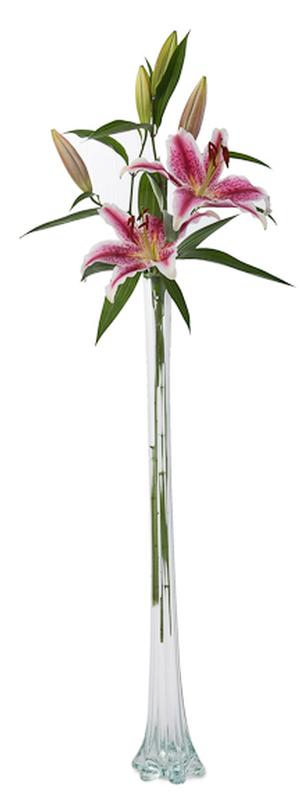 27-Inch Tall Glass Eiffel Tower Vase, Rental Table Accessories